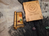 Würfelbox, kleines Buch