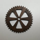 Holzuntersetzer "Zahnrad 3", 10cm Durchmesser